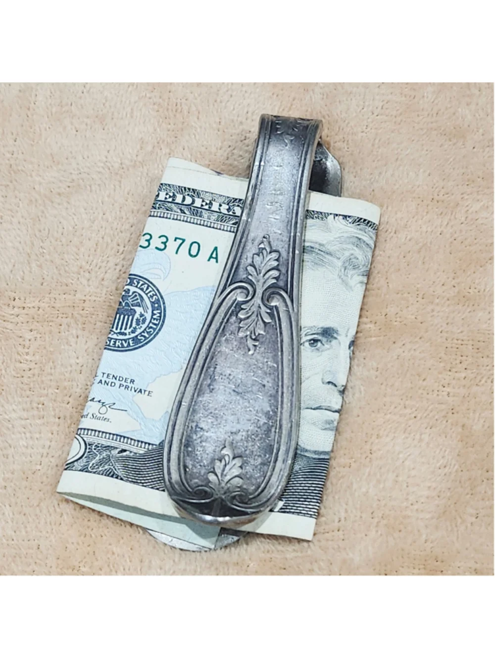 Silverwear Money Clip / card Holder handmade Accessory
